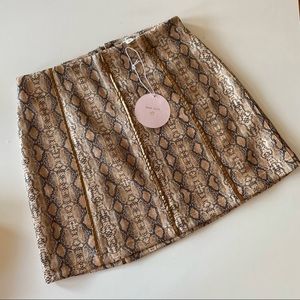 NWT Snake Miniskirt